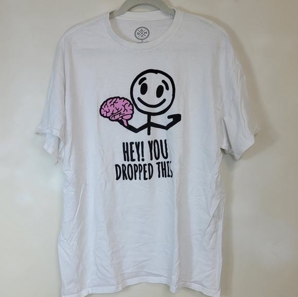 Hey! You dropped this! Brain 🧠 Shirt Women's Tee XL - Picture 2 of 11
